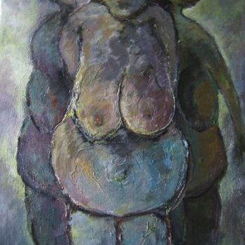 Peinture intitulée "Nu (3 Femmes )" par Odile Caron, Œuvre d'art originale, Huile