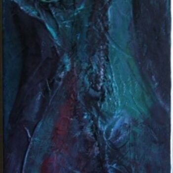 Painting titled "Nu féminin" by Odile Caron, Original Artwork, Oil