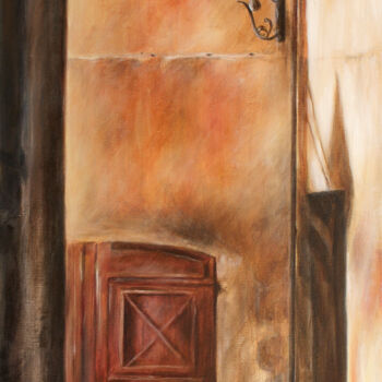 Painting titled "la ruelle" by Carol Hougue, Original Artwork, Acrylic