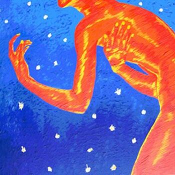 Pittura intitolato "Star night" da Carol Jordan, Opera d'arte originale