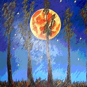 Painting titled "Total eclipse" by Carol Jordan, Original Artwork