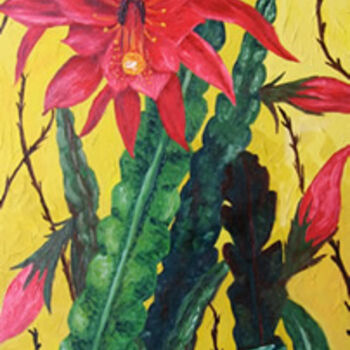 Painting titled "In the little garden" by Carol Jordan, Original Artwork