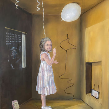 Peinture intitulée "Der Kindergeburtsta…" par Carola Eleonore Thiele, Œuvre d'art originale, Huile