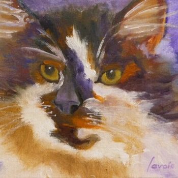 Painting titled "Zooey - rescue cat…" by Carol Lavoie, Original Artwork
