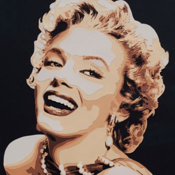 Collages getiteld "Ma Marilyn" door Carole B, Origineel Kunstwerk, Papier snijwerk