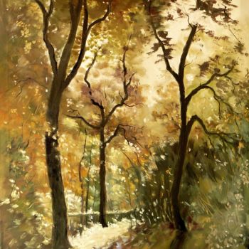 Pintura titulada "Lumière d'automne." por Carole Closkin, Obra de arte original, Oleo