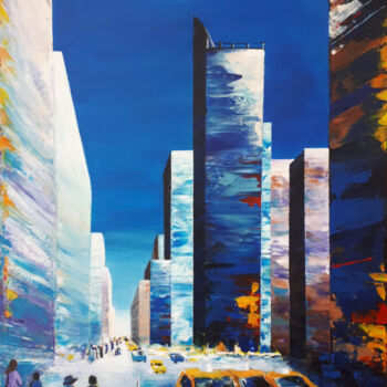 Painting titled "New York 2" by Carole D'Eyssautier, Original Artwork, Acrylic