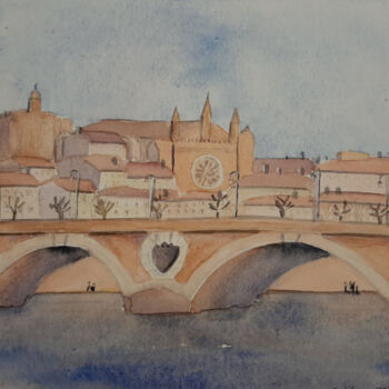 제목이 "Toulouse le Pont Ne…"인 미술작품 Carole D'Eyssautier로, 원작, 수채화
