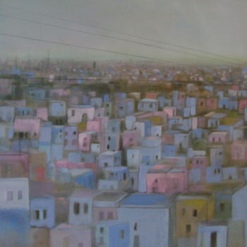 Painting titled "bundi" by Carole Gaia, Original Artwork, Oil