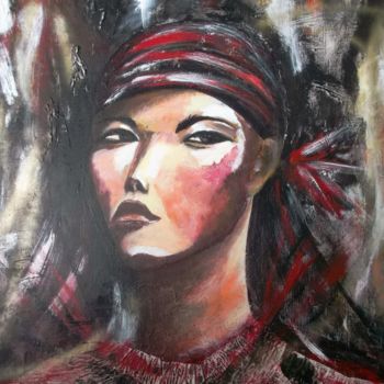 Painting titled "Le chinois" by Carole Laflaquiere, Original Artwork, Acrylic