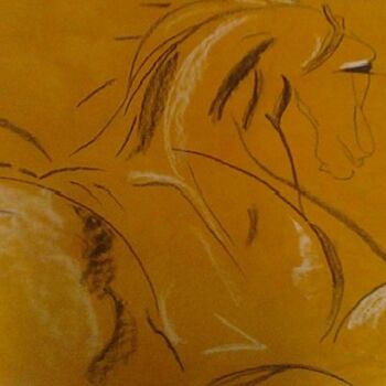 Disegno intitolato "Eclair au moka" da Carole Lettry, Opera d'arte originale, Pastello