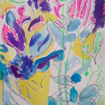 Drawing titled "La  jungle" by Carole Lettry, Original Artwork, Acrylic