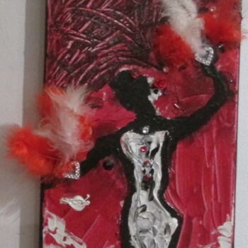 Painting titled "flamenco" by Carole Martinache, Original Artwork, Acrylic