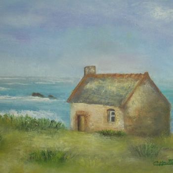 Painting titled "Nostalgie bretonne" by Carole Moutte, Original Artwork, Oil
