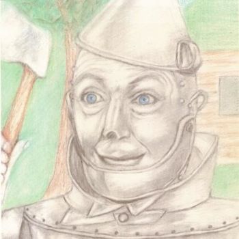 Drawing titled "Tin Man" by Carole Stawczyk, Original Artwork