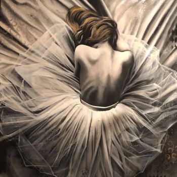 Malarstwo zatytułowany „Danseuse endormie” autorstwa Carole Assié, Oryginalna praca, Akryl