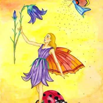 Peinture intitulée "Les filles du vent" par Carole D'Aroca, Œuvre d'art originale, Aquarelle