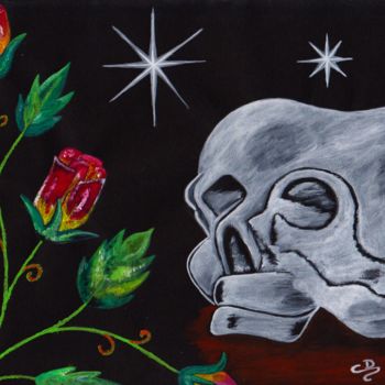 Painting titled "Une étoile est née" by Carole D'Aroca, Original Artwork, Gouache