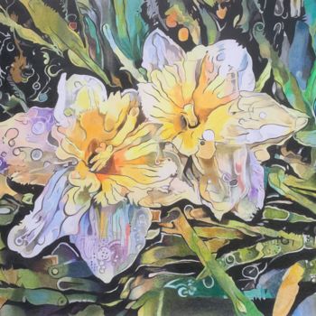 图画 标题为“Fantacy Flower 4 “S…” 由Carole Mcalpine, 原创艺术品, 铅笔