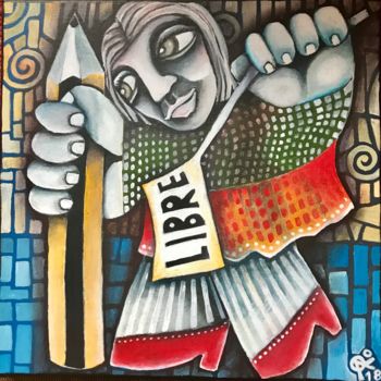 Pintura titulada "libre" por Carolina Cabrera, Obra de arte original, Acrílico