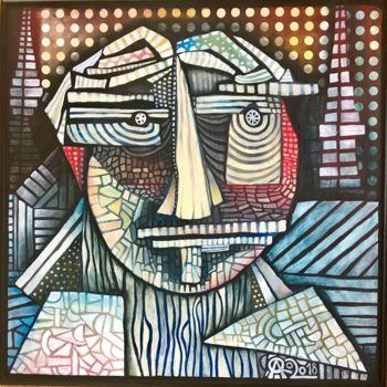 Painting titled "Portrait de toi, ho…" by Carolina Cabrera, Original Artwork, Acrylic