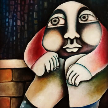 Картина под названием "Humpty dumpty" - Carolina Cabrera, Подлинное произведение искусства, Акрил