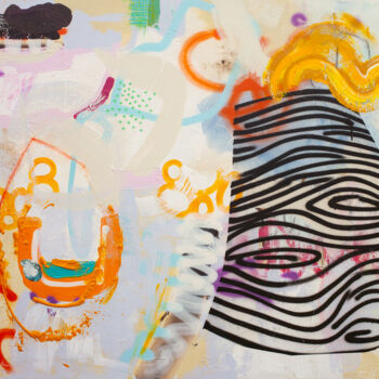 Картина под названием "Internal processing" - Carolina Alotus, Подлинное произведение искусства, Акрил