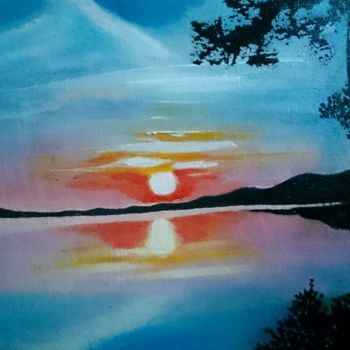 Картина под названием "Рассвет.jpg" - Carolina Moon, Подлинное произведение искусства, Масло