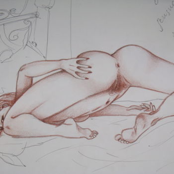 Pintura titulada "illustrazione eroti…" por Carolina Paoletti, Obra de arte original