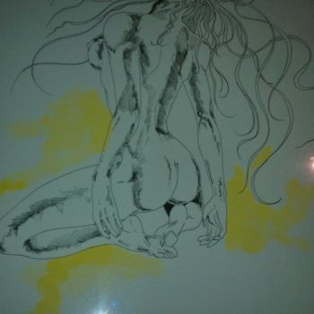 Pittura intitolato "nudo, arte erotica…" da Carolina Paoletti, Opera d'arte originale