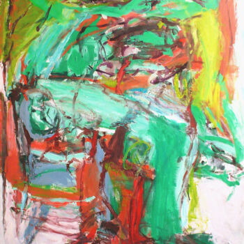 Картина под названием "Mujer" - Carolina Tangassi, Подлинное произведение искусства, Масло