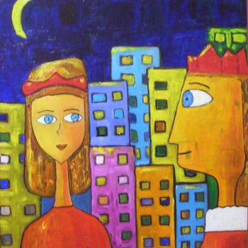 Pintura titulada "El Rey y la Reina." por Carolina Iturrieta Bascuñan, Obra de arte original, Oleo