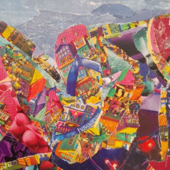 Collages titled "Tongcoul" by Caro, Original Artwork, Collages