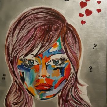 Картина под названием "Peace and Love" - Caroline Colomina, Подлинное произведение искусства, Акрил Установлен на Деревянная…