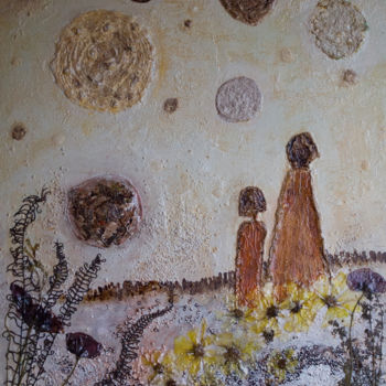 Malerei mit dem Titel "Les planètes" von Karolien Peintures, Original-Kunstwerk