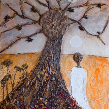 Malerei mit dem Titel "L'arbre aux épices" von Karolien Peintures, Original-Kunstwerk