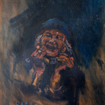 Pittura intitolato "Celle qui a rit" da Caro Fleury, Opera d'arte originale, Acrilico