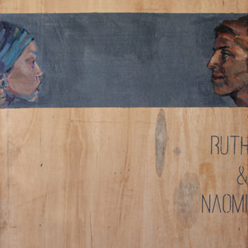 Painting titled "Ruth et Naomie" by Caro Fleury, Original Artwork, Acrylic