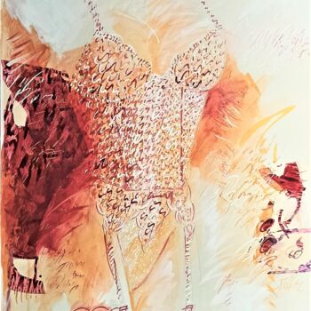 Pittura intitolato "Guipure" da Caroline Keller, Opera d'arte originale, Olio Montato su Telaio per barella in legno
