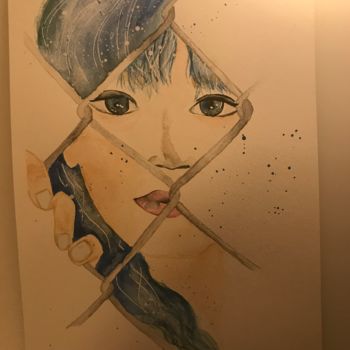 Painting titled "Quotidien" by Caroline Martin, Original Artwork, Watercolor