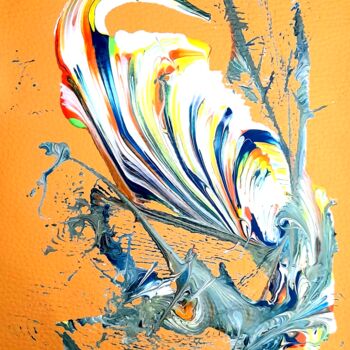 Peinture intitulée "La force du mouveme…" par Caroline Lyhor, Œuvre d'art originale, Acrylique