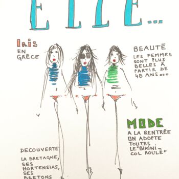 "Mon Elle 2" başlıklı Resim Caroline Montigneaux tarafından, Orijinal sanat, Işaretleyici