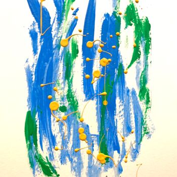 Peinture intitulée "Caresse iodée" par Caroline Montigneaux, Œuvre d'art originale, Acrylique
