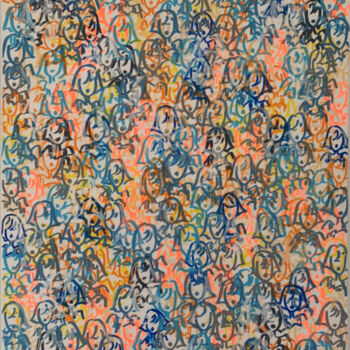 Картина под названием "Curaçao Mandarine" - Caroline Montigneaux, Подлинное произведение искусства, Акрил Установлен на Дере…