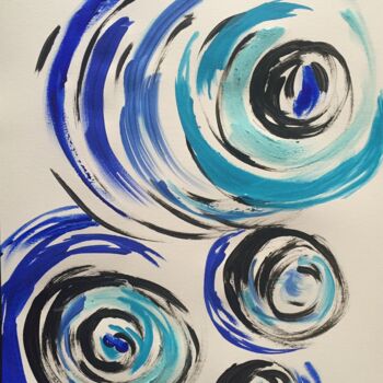 Pintura titulada "Blue dreams" por Caroline Montigneaux, Obra de arte original, Acrílico
