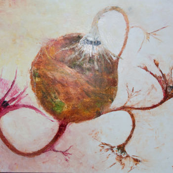 Painting titled "graines trouvées" by Caroline Pozderec, Original Artwork