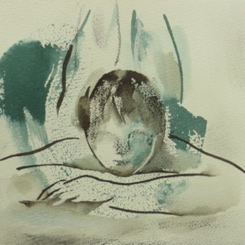 Dessin intitulée "Enfant" par Caroline Provost, Œuvre d'art originale, Aquarelle