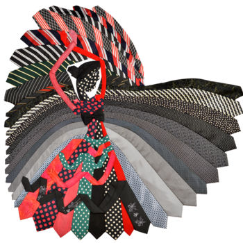 Arte têxtil intitulada "Flamenco" por Caroline Regnaut, Obras de arte originais