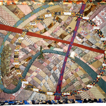 Art textile intitulée "Paris" par Caroline Regnaut, Œuvre d'art originale