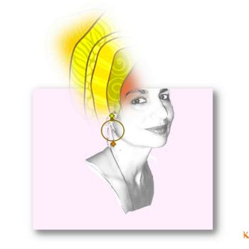 Arte digitale intitolato "ifriquia-woman.jpg" da K Roll, Opera d'arte originale